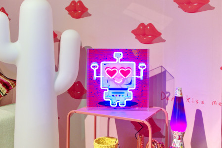 Neon-Tischleuchte Robot