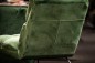 Preview: Loungestuhl Diandro, Grün mit Steppung, schwarze Metallbeine