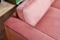 Preview: Ecksofa Mex in rosa Samtbezug