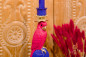 Preview: Kerzenhalter Papagei pink