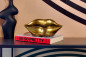Preview: Pflanzschale Golden Lips klein in Lippenform. Erhältlich im Möbelhaus Die Wäscherei - Das Möbelhaus in Hamburg.