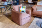 Preview: Würfelförmiger Sessel Ligura in rosa Chenillebezug, Hussensessel