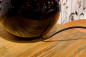 Preview: Tischleuchte Bolo schwarz mit Glasfuß