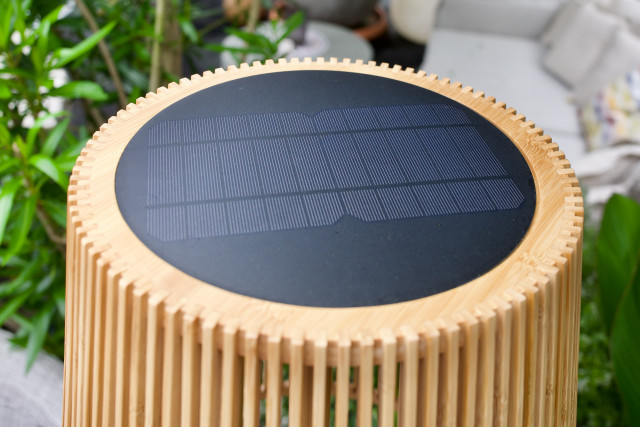 Solar-Gartenleuchte Kyoto aus Bambus