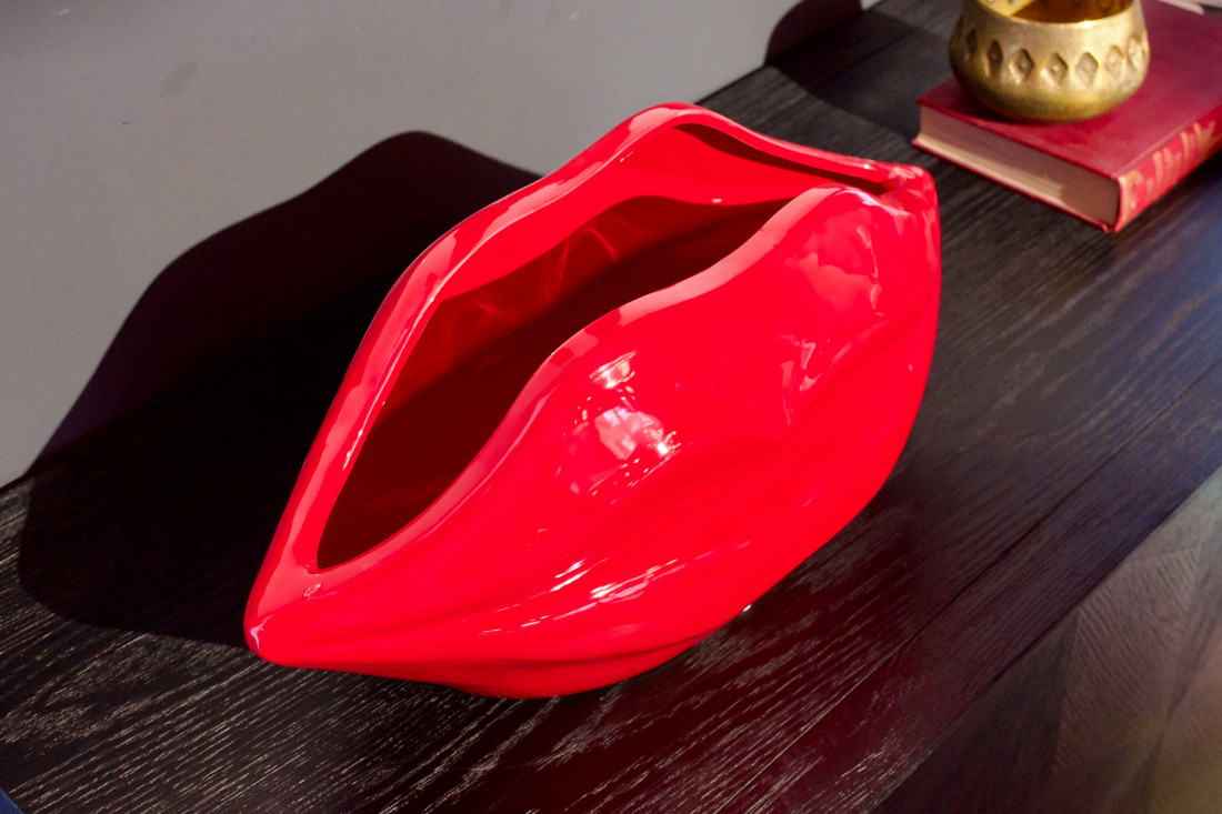 Pflanzschale Red Lips aus Keramik