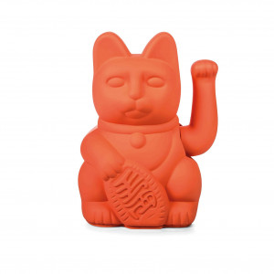 Winkekatze Lucky Cat neon pink
