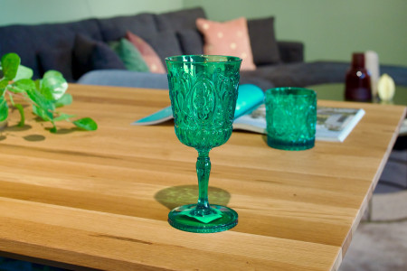 Acryl-Weinglas grün