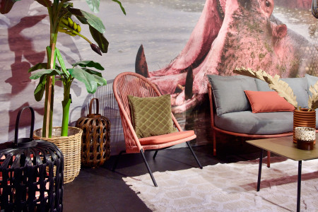 Outdoor-Loungechair Bellami rosa